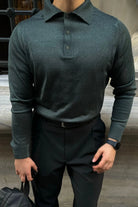 erkek-standart-fit-normal-kesim-gomlek-polo-yaka-triko-kazak-20036 - Livio Ferri