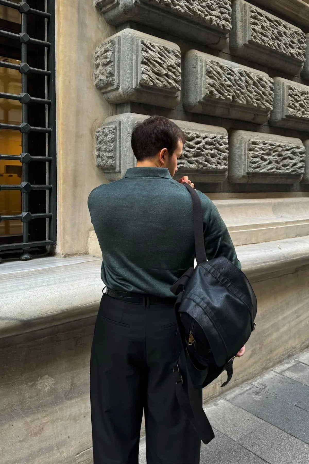 Erkek Standart Fit Normal Kesim Polo Yaka Triko Kazak - Livio Ferri