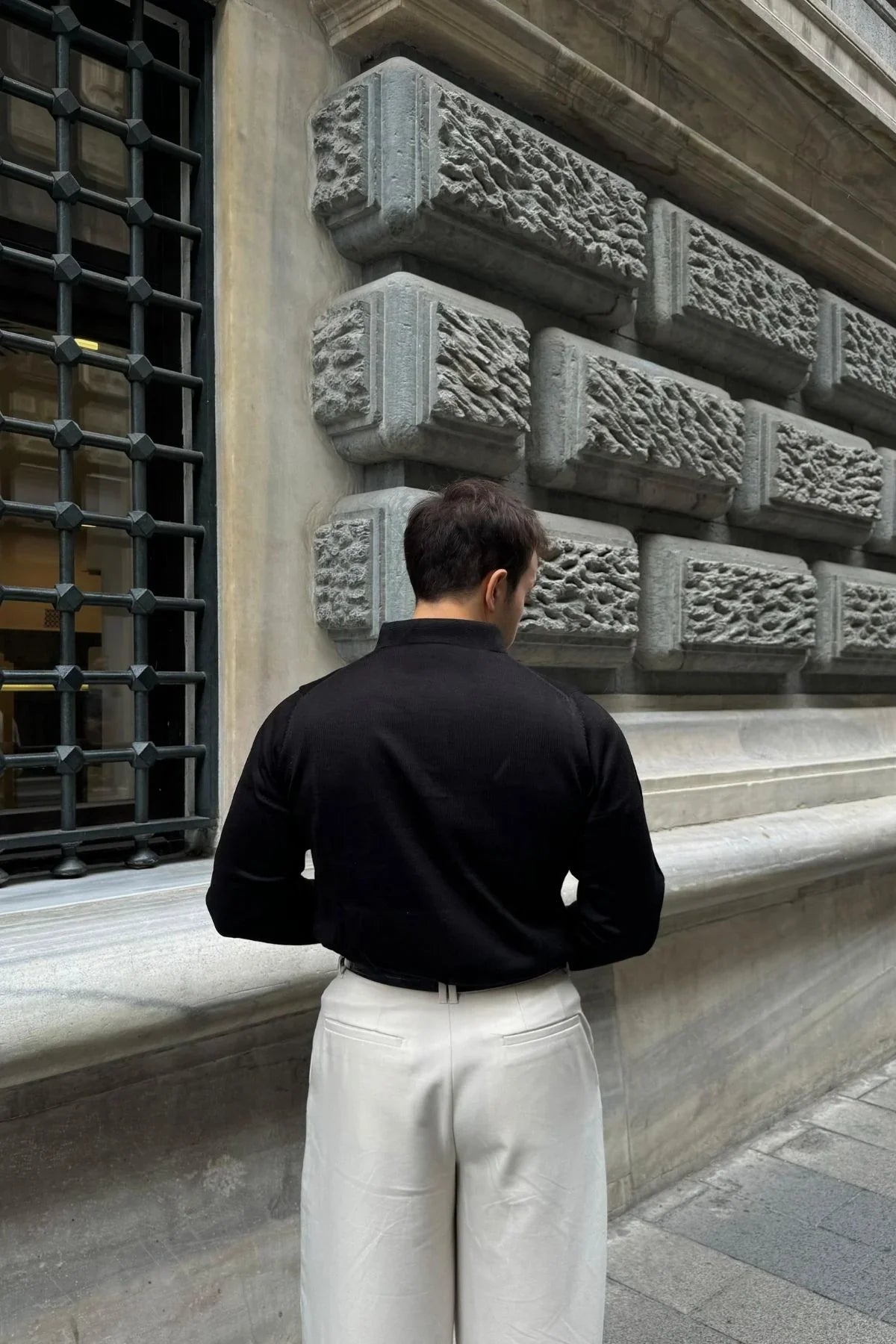 Erkek Standart Fit Normal Kesim Polo Yaka Triko Kazak - Livio Ferri