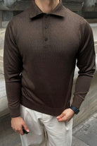 erkek-standart-fit-normal-kesim-gomlek-polo-yaka-triko-kazak-20071 - Livio Ferri