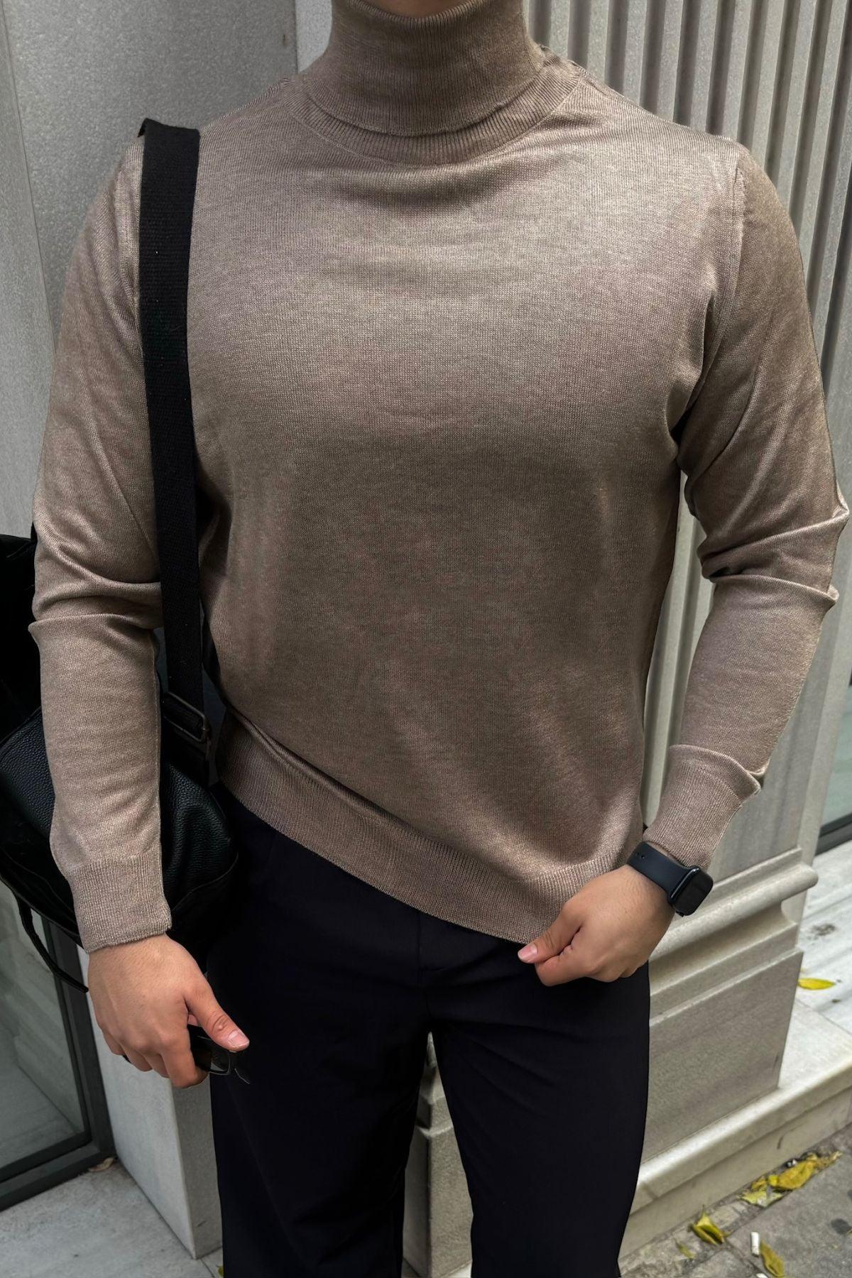 erkek-standart-fit-normal-kesim-tam-balikci-bogazli-yaka-triko-kazak-20185 - Livio Ferri