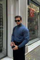 erkek-standart-fit-normal-kesim-tam-balikci-bogazli-yaka-triko-kazak-20192 - Livio Ferri
