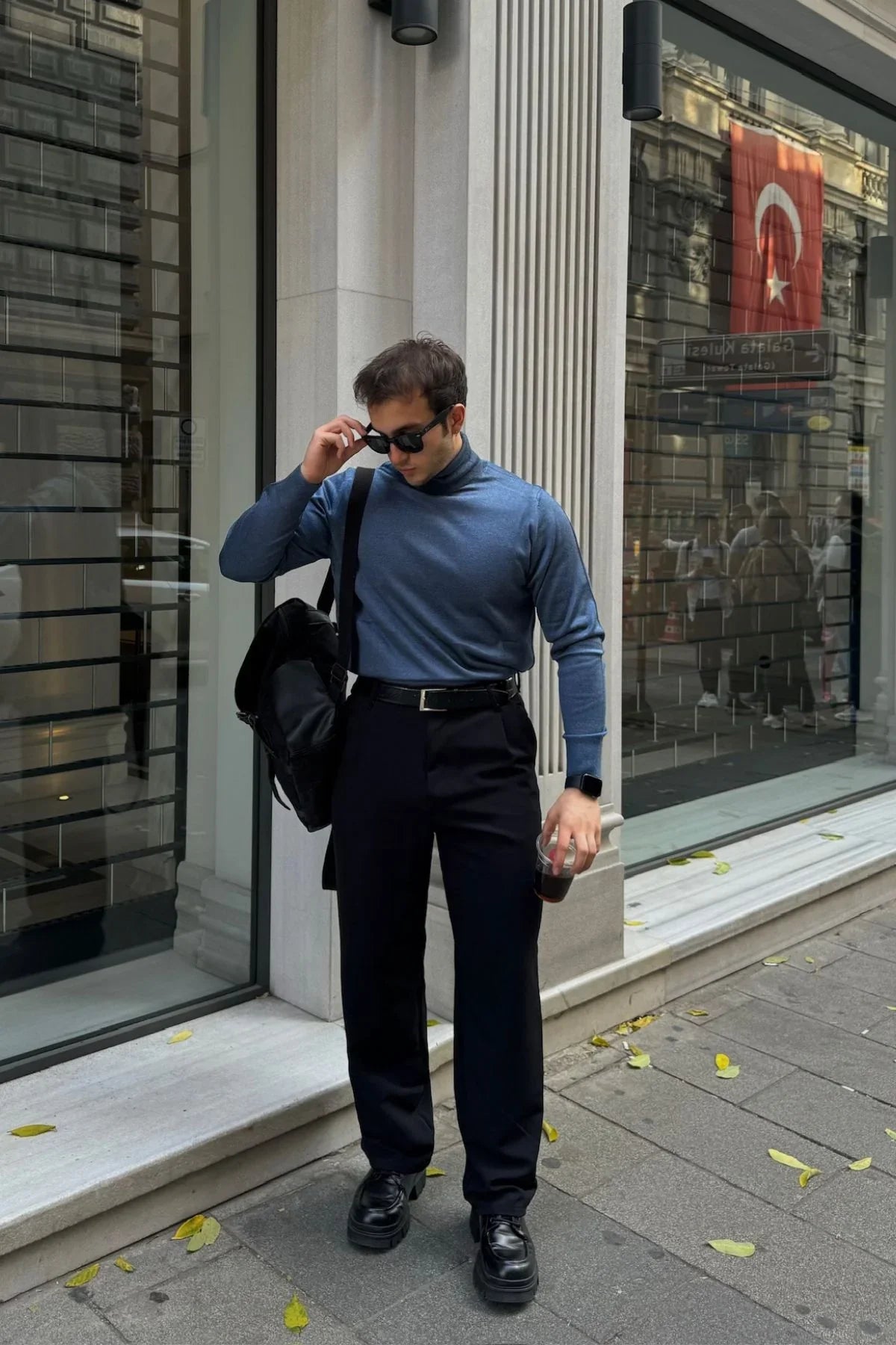erkek-standart-fit-normal-kesim-tam-balikci-bogazli-yaka-triko-kazak-20193 - Livio Ferri