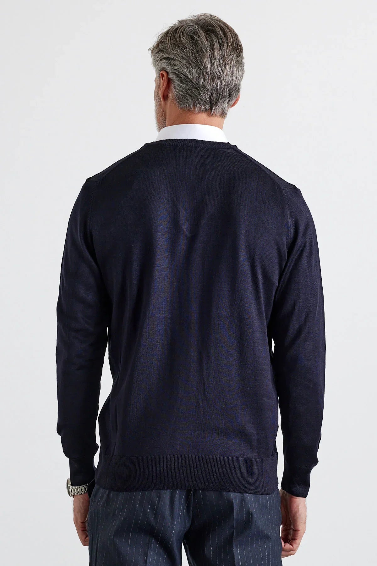 Erkek Standart Fit Normal Kesim V Yaka Triko Kazak - Livio Ferri