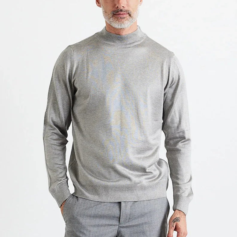 Erkek Standart Fit Normal Kesim Yarım Balıkçı Yaka Triko Kazak - Livio Ferri