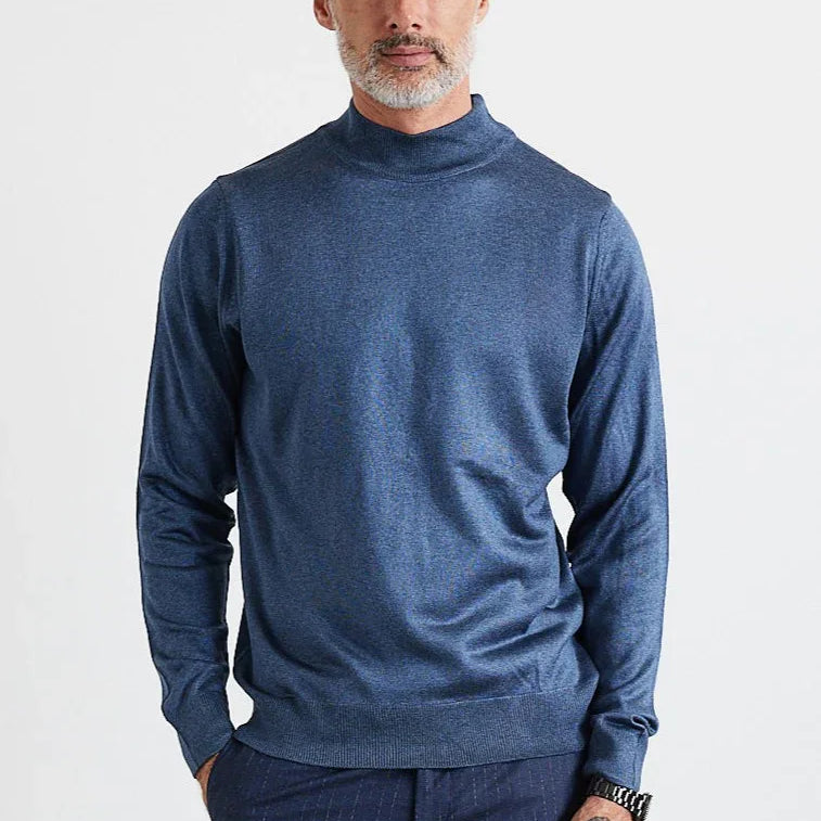 Erkek Standart Fit Normal Kesim Yarım Balıkçı Yaka Triko Kazak - Livio Ferri