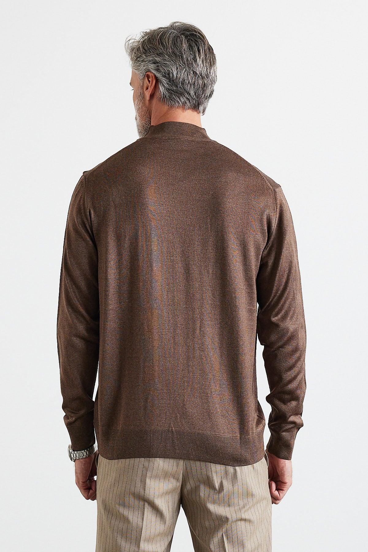 Erkek Standart Fit Normal Kesim Yarım Balıkçı Yaka Triko Kazak - Livio Ferri