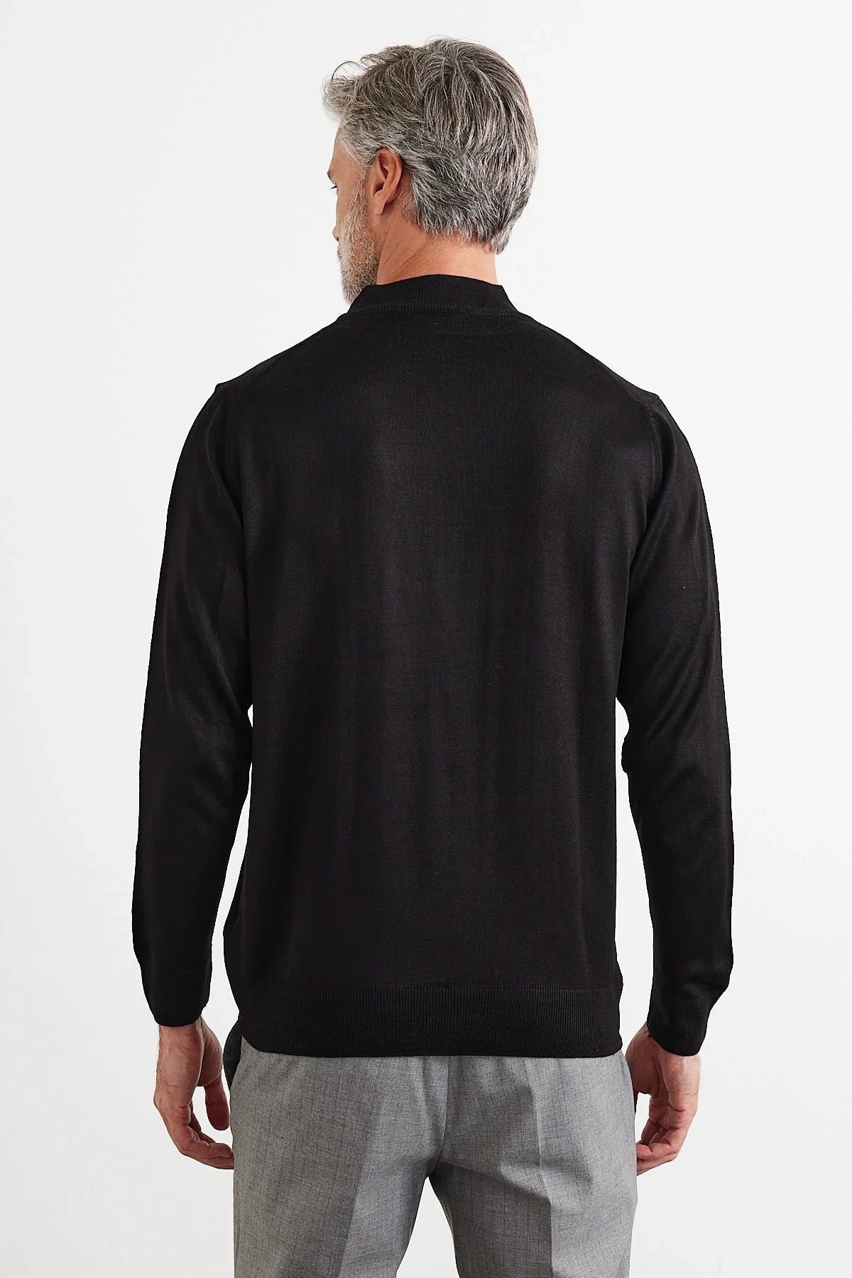 Erkek Standart Fit Normal Kesim Yarım Balıkçı Yaka Triko Kazak - Livio Ferri