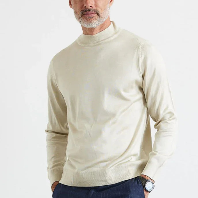 Erkek Standart Fit Normal Kesim Yarım Balıkçı Yaka Triko Kazak - Livio Ferri