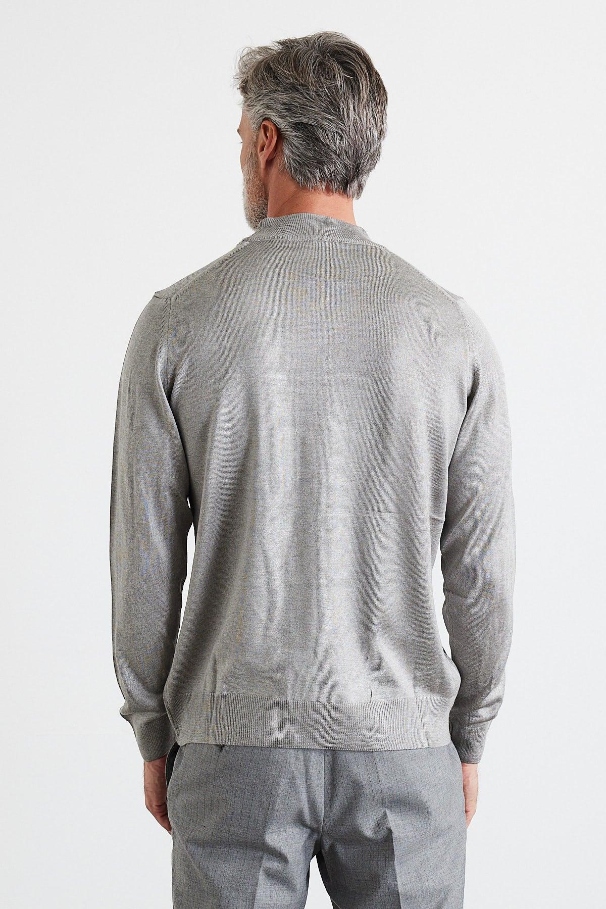 Erkek Standart Fit Normal Kesim Yarım Balıkçı Yaka Triko Kazak - Livio Ferri