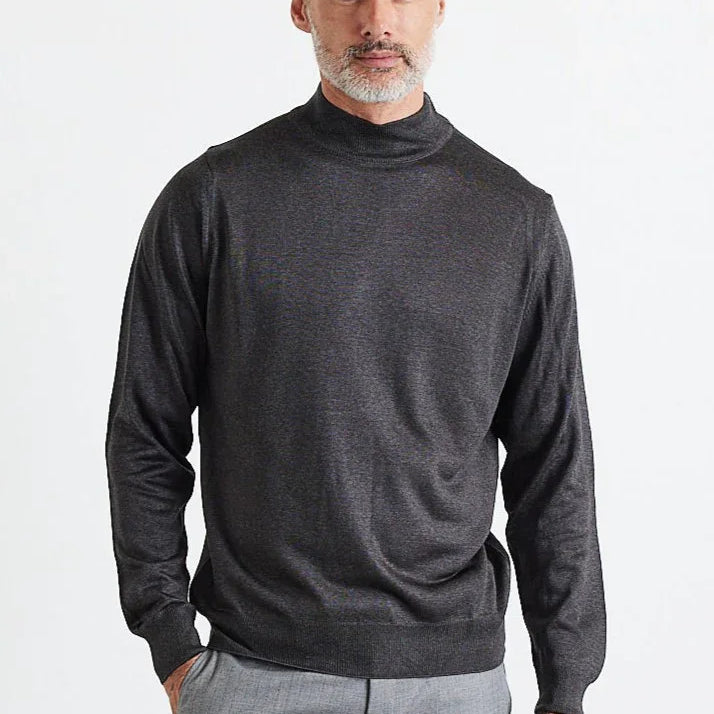 Erkek Standart Fit Normal Kesim Yarım Balıkçı Yaka Triko Kazak - Livio Ferri