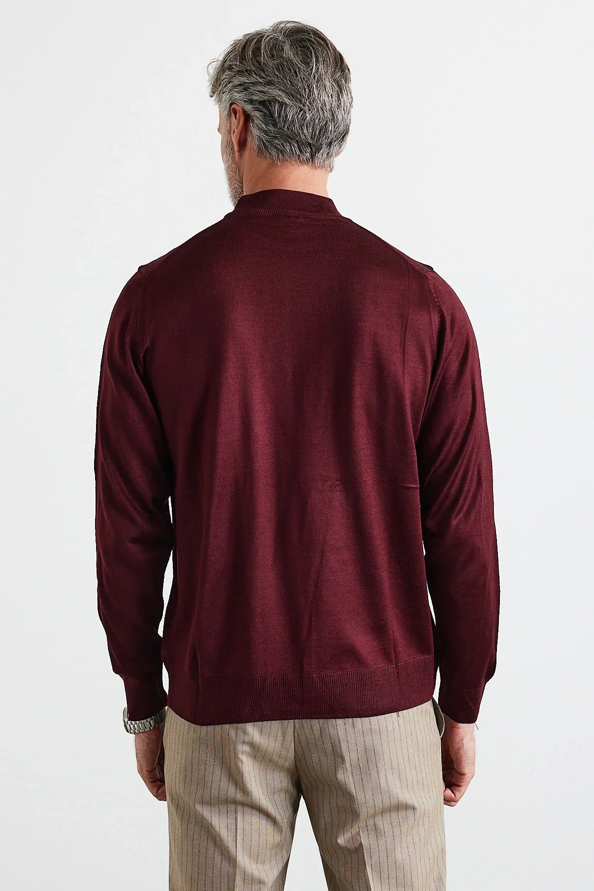 Erkek Standart Fit Normal Kesim Yarım Balıkçı Yaka Triko Kazak - Livio Ferri