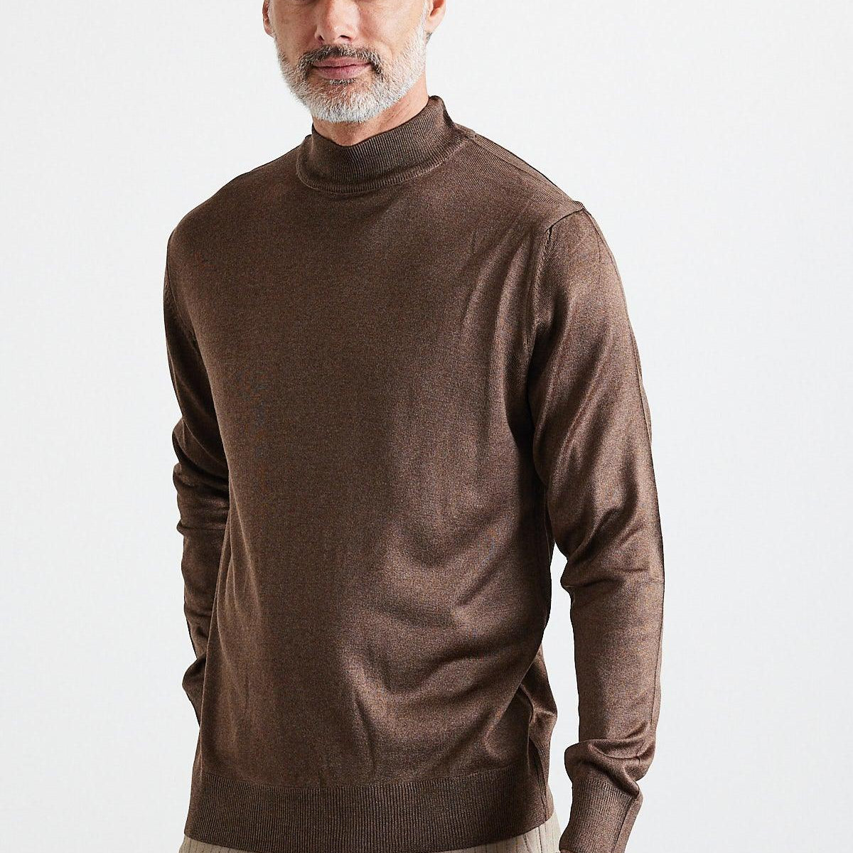 Erkek Standart Fit Normal Kesim Yarım Balıkçı Yaka Triko Kazak - Livio Ferri