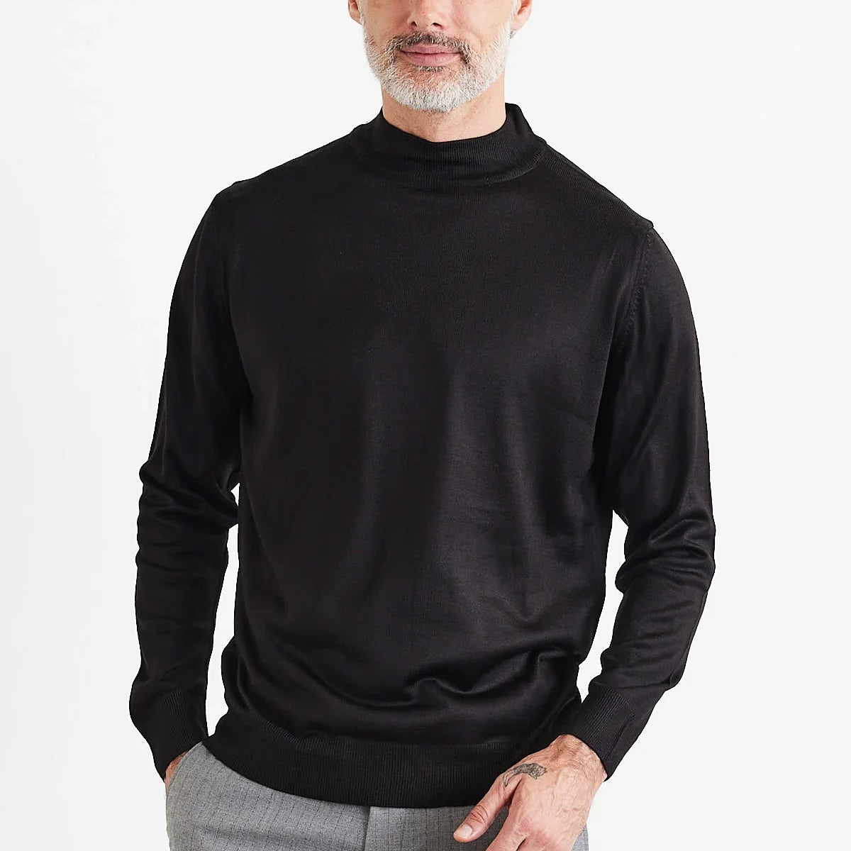 Erkek Standart Fit Normal Kesim Yarım Balıkçı Yaka Triko Kazak - Livio Ferri