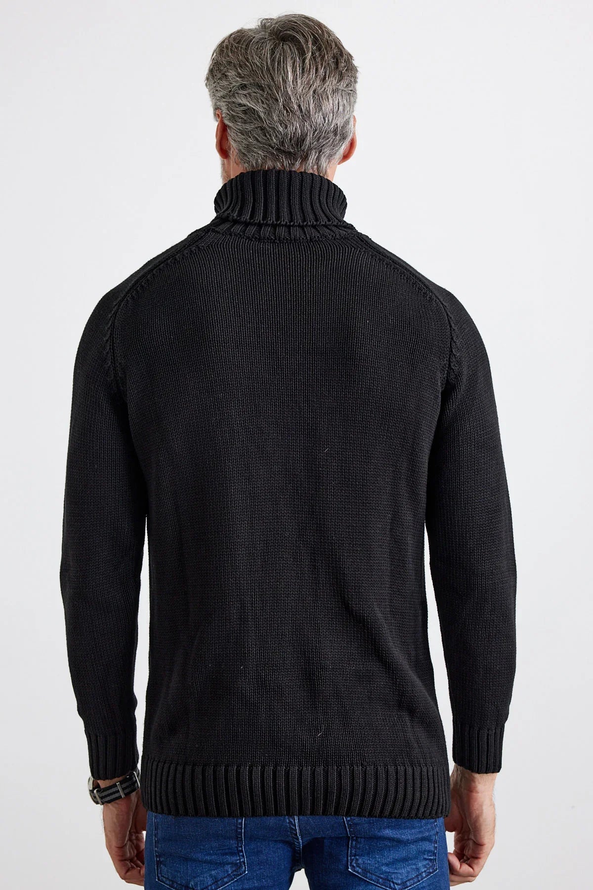 Erkek Tam Balıkçı Yaka Kalın İtalyan Kol Triko Kazak - Livio Ferri