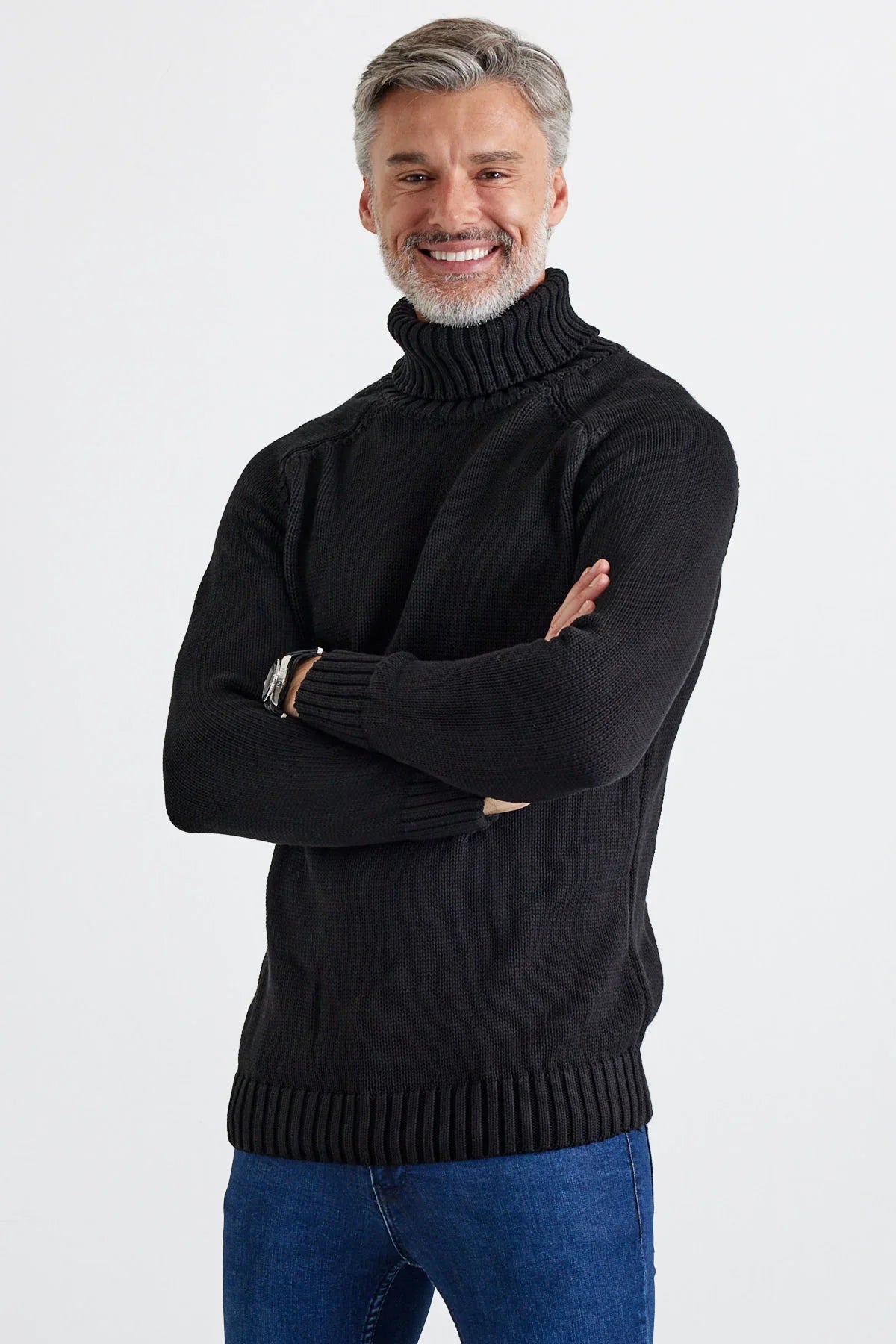 Erkek Tam Balıkçı Yaka Kalın İtalyan Kol Triko Kazak - Livio Ferri