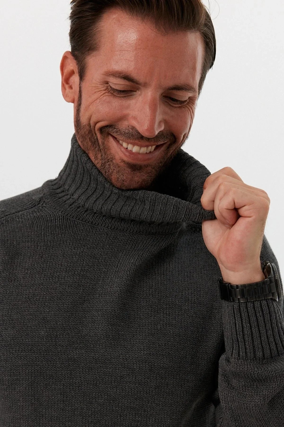 Erkek Tam Balıkçı Yaka Kalın İtalyan Kol Triko Kazak - Livio Ferri