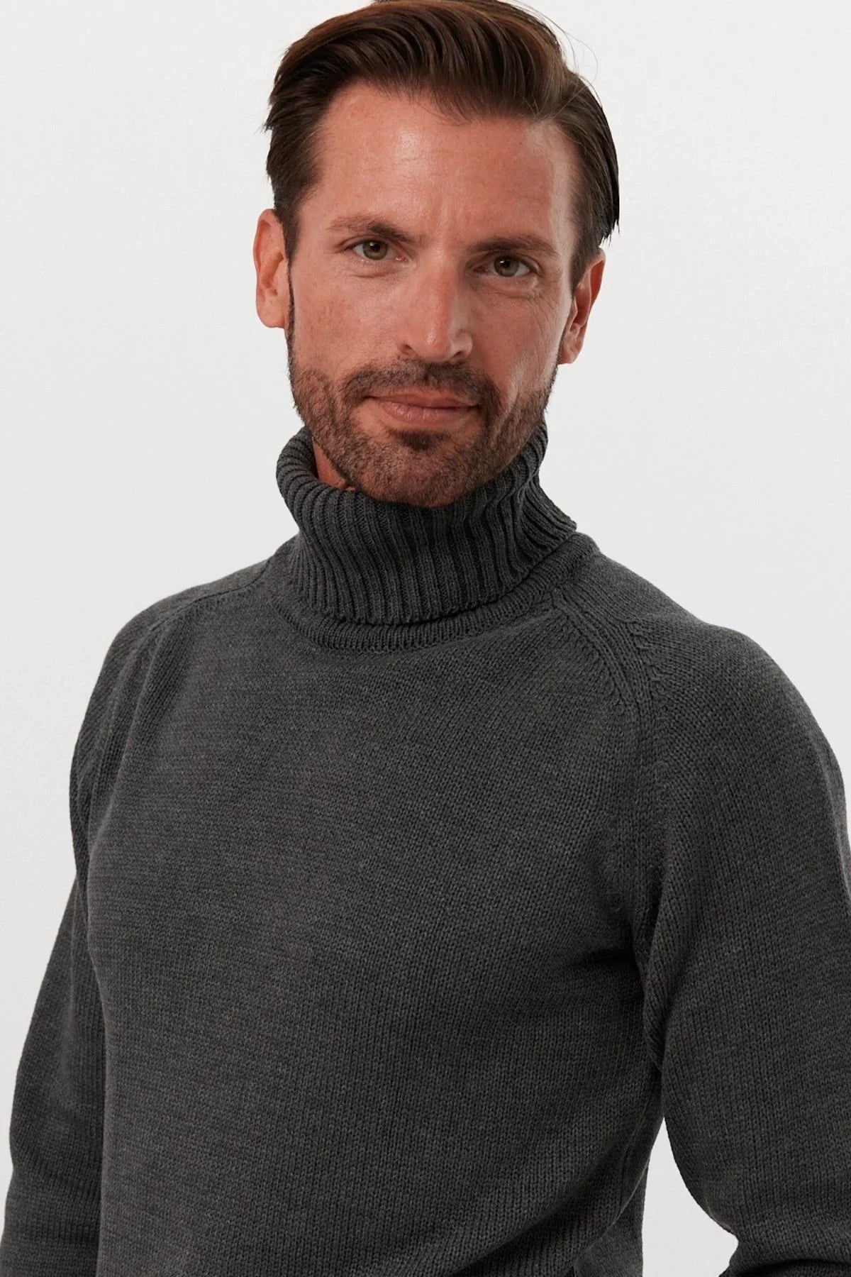 Erkek Tam Balıkçı Yaka Kalın İtalyan Kol Triko Kazak - Livio Ferri