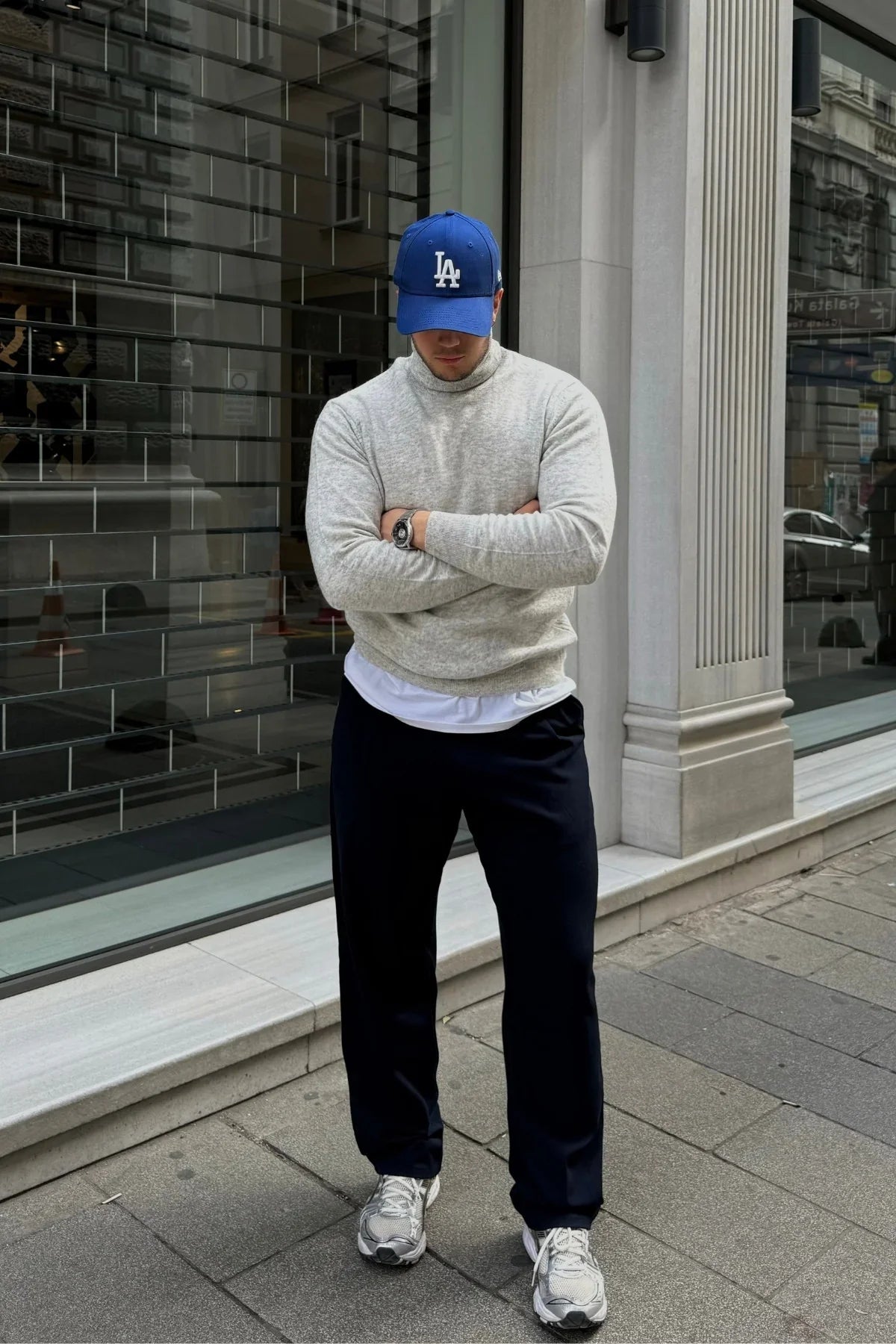 Erkek Yünlü Normal Kalıp Tam Balıkçı Boğazlı Yaka Triko Kazak - Livio Ferri