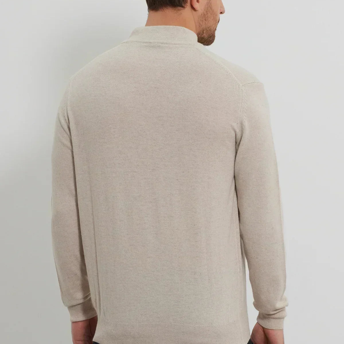 Erkek Yünlü Normal Kalıp Yarım Balıkçı Yaka Triko Kazak - Livio Ferri