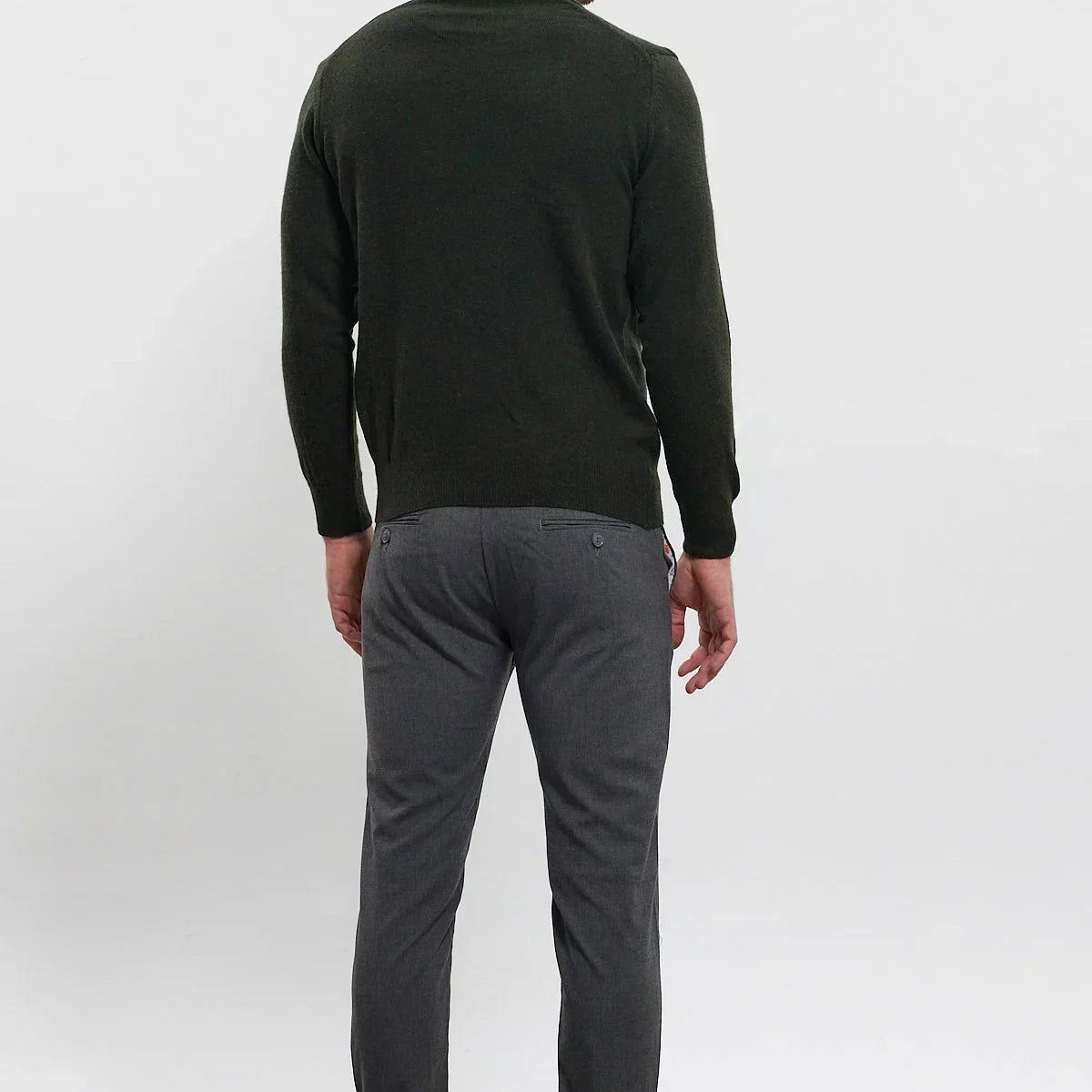 Erkek Yünlü Normal Kalıp Yarım Balıkçı Yaka Triko Kazak - Livio Ferri