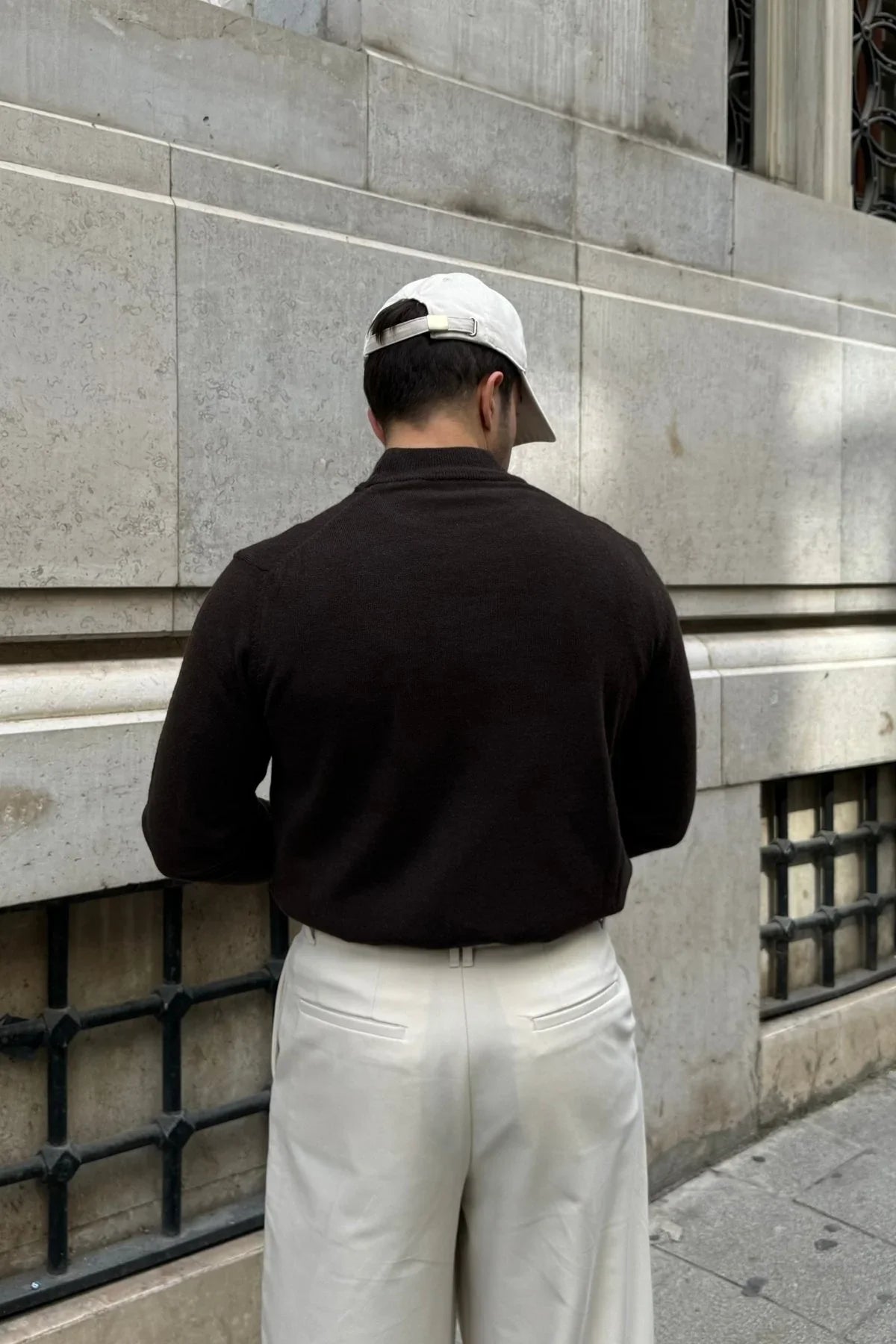 Erkek Yünlü Normal Kalıp Yarım Balıkçı Yaka Triko Kazak - Livio Ferri