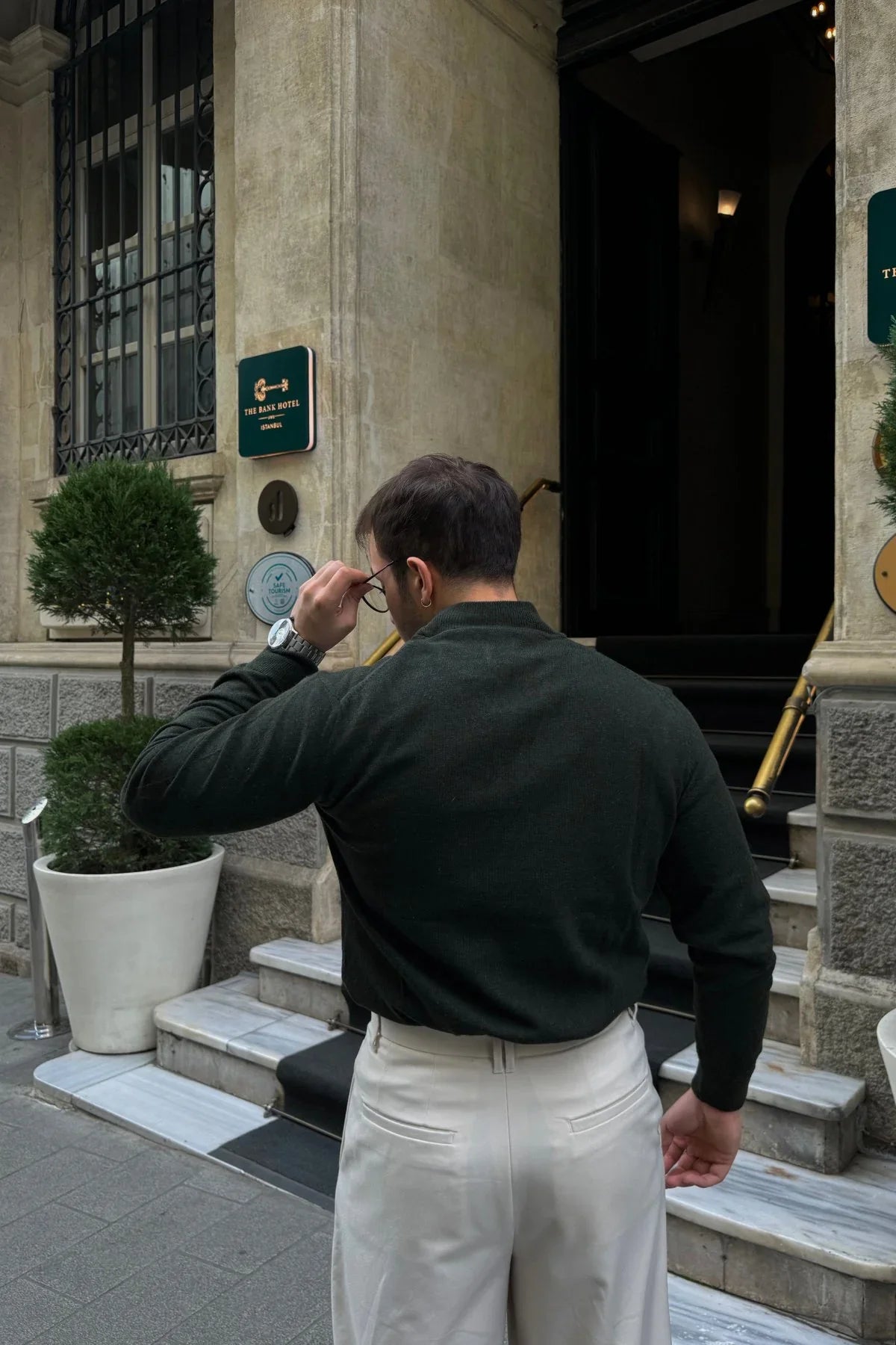 Erkek Yünlü Normal Kalıp Yarım Balıkçı Yaka Triko Kazak - Livio Ferri