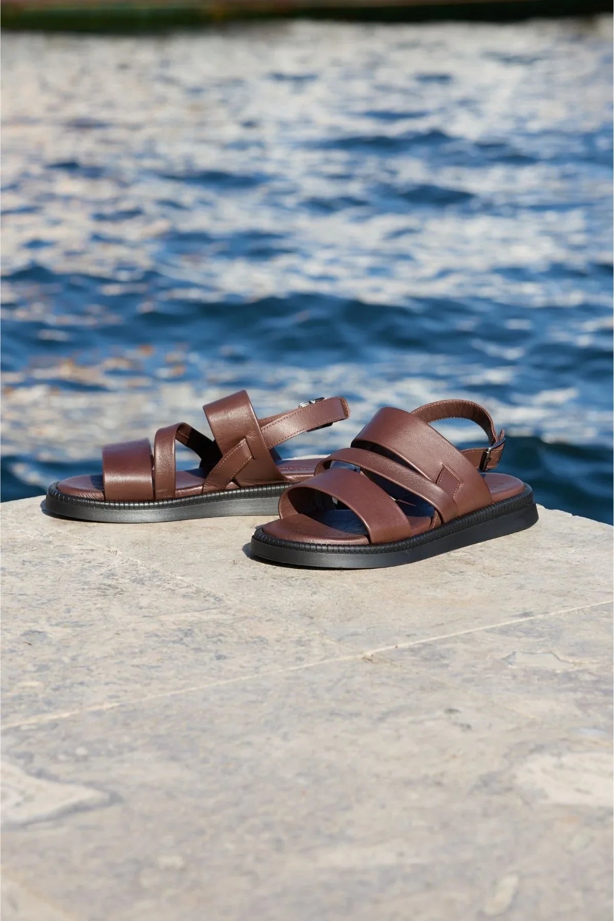 Hilo %100 Hakiki Deri Erkek Sandalet - Livio Ferri