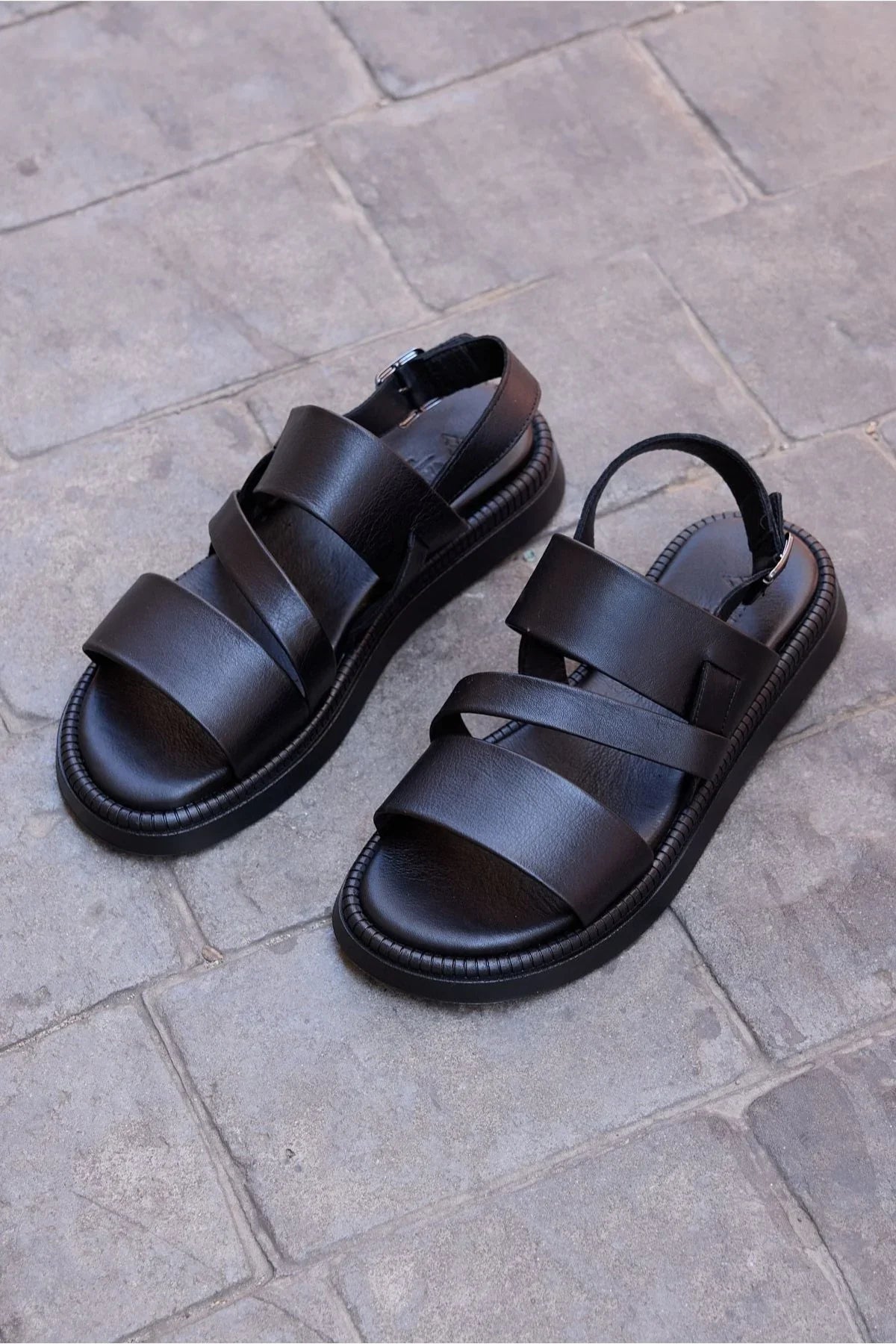 Hilo %100 Hakiki Deri Erkek Sandalet - Livio Ferri