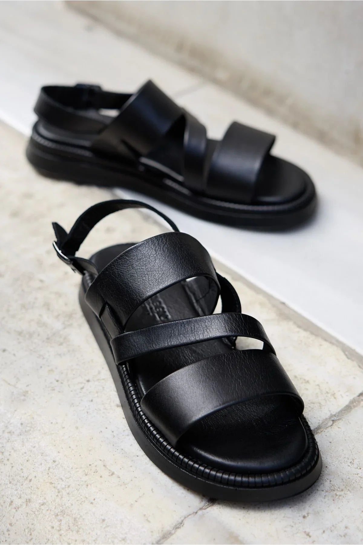 Hilo %100 Hakiki Deri Erkek Sandalet - Livio Ferri