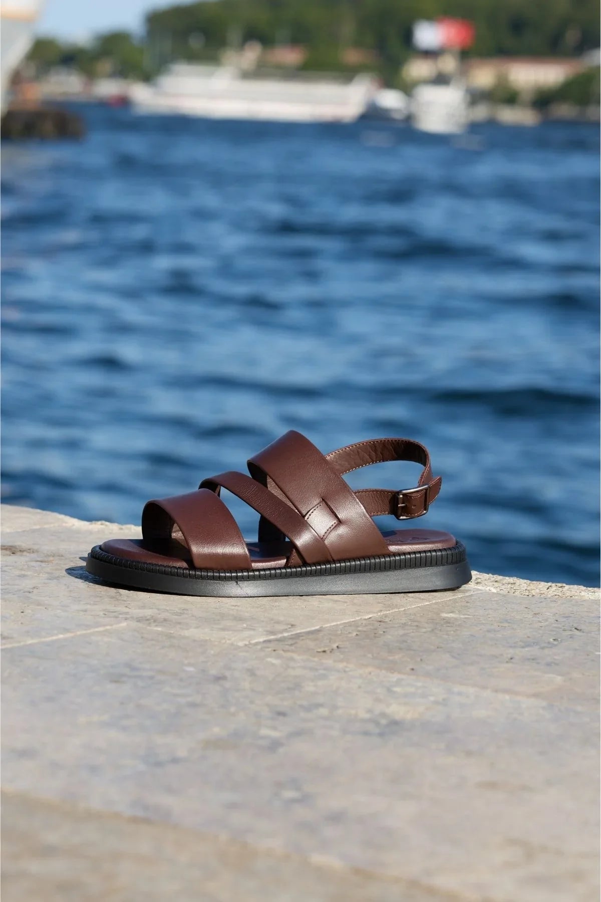 Hilo %100 Hakiki Deri Erkek Sandalet - Livio Ferri