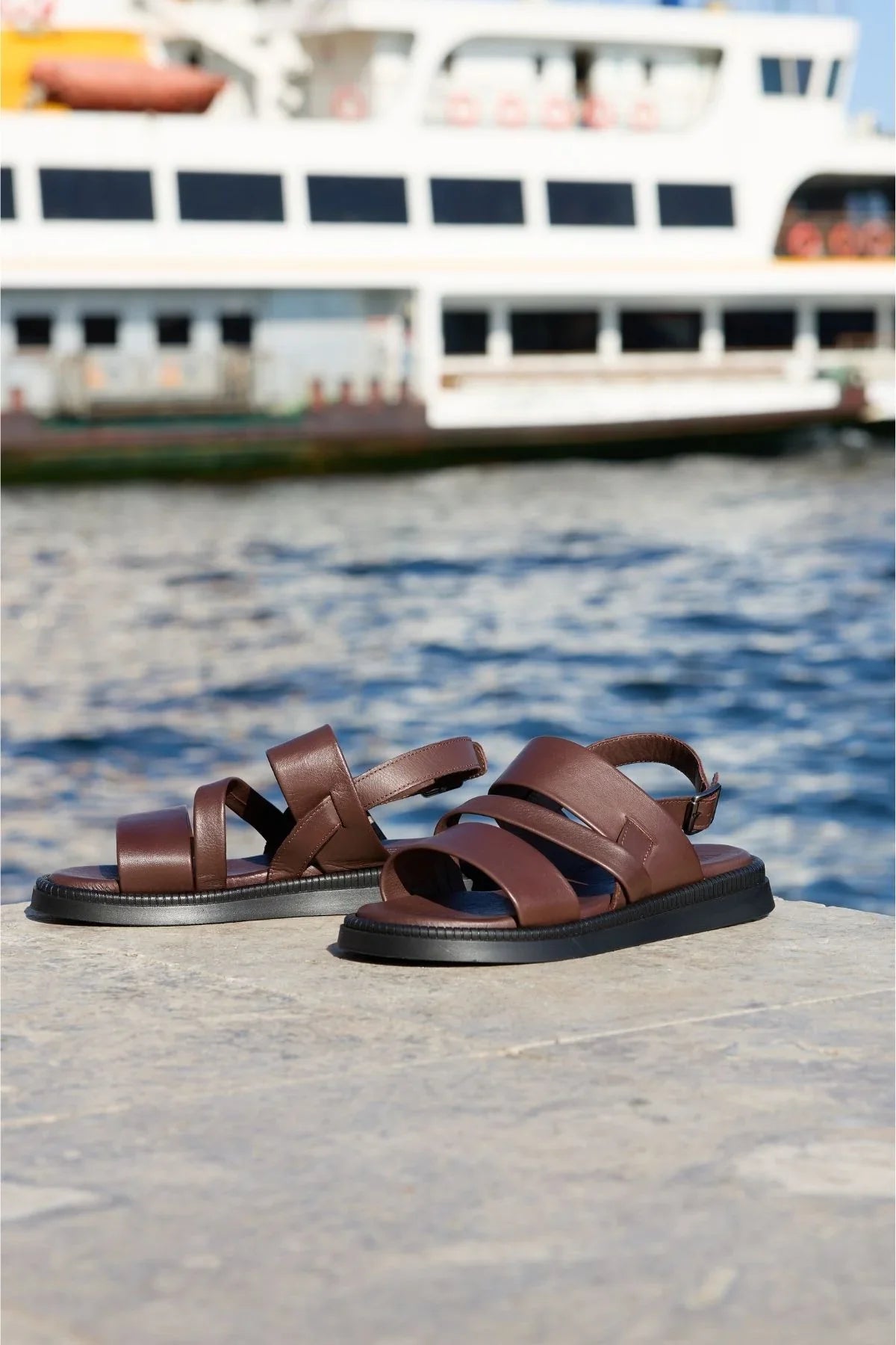 Hilo %100 Hakiki Deri Erkek Sandalet - Livio Ferri