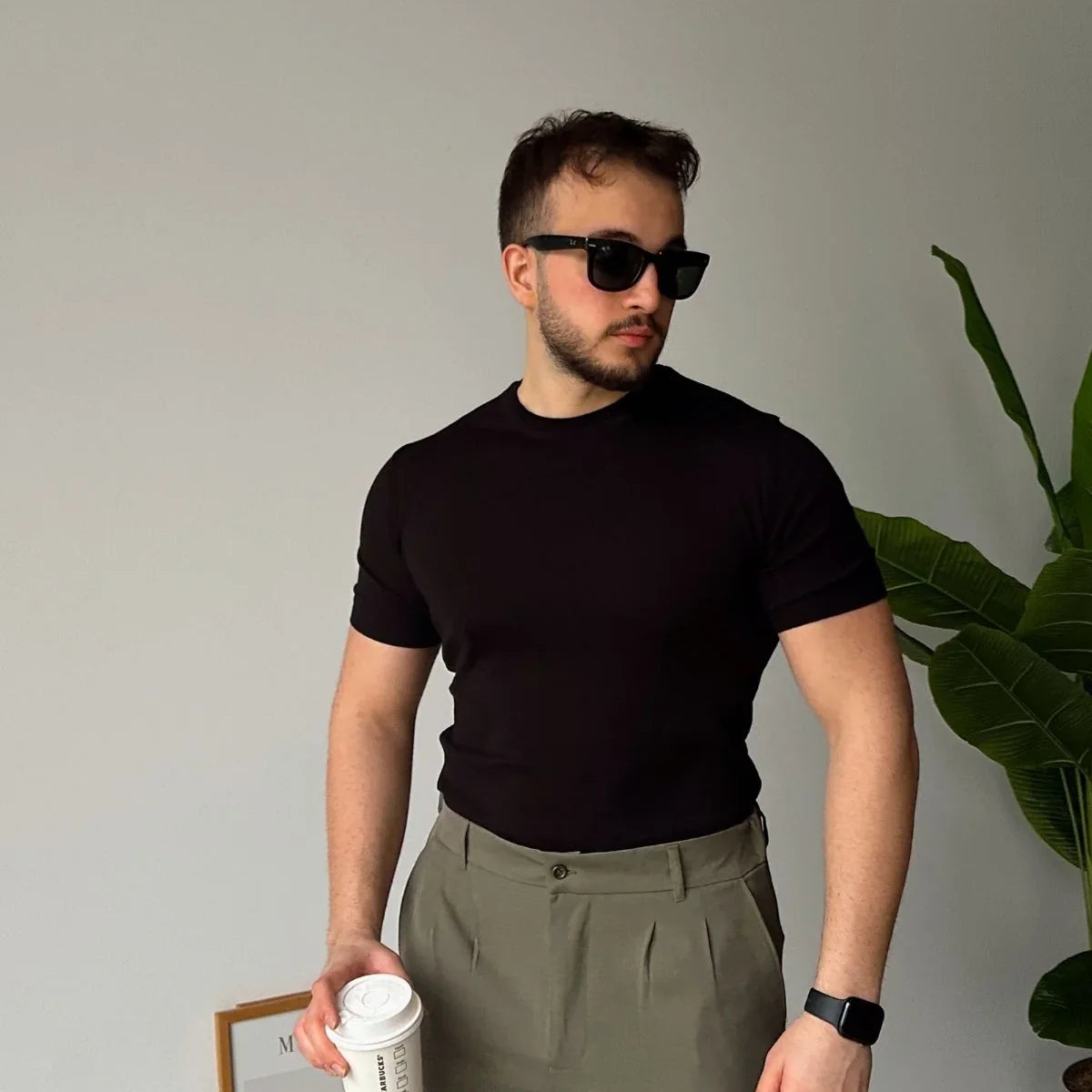 Kama Erkek Bisiklet Yaka Pamuk Regular Fit Kısa Kollu İnce Triko Tişört