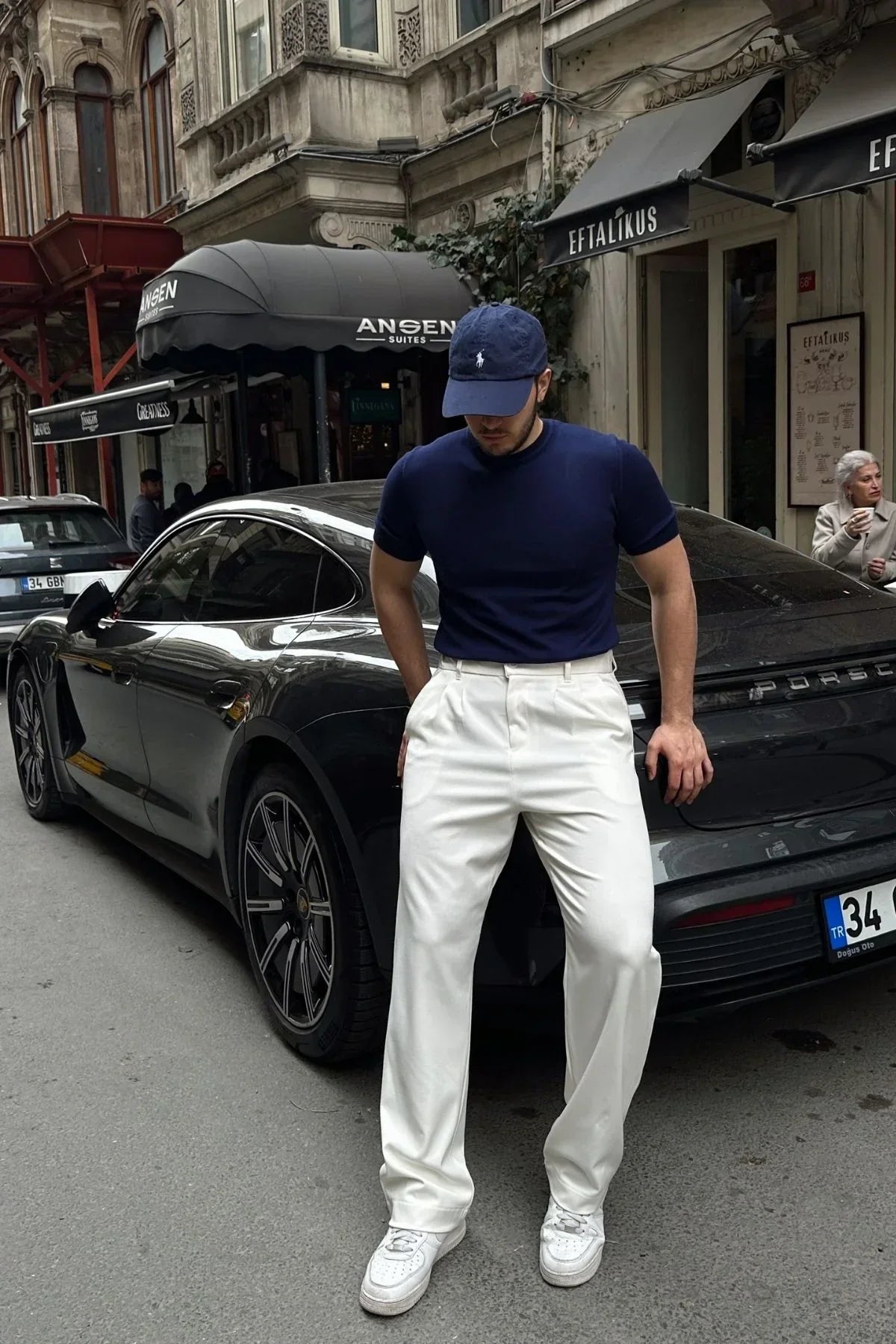 Kama Erkek Bisiklet Yaka Pamuk Regular Fit Kısa Kollu İnce Triko Tişört - Livio Ferri
