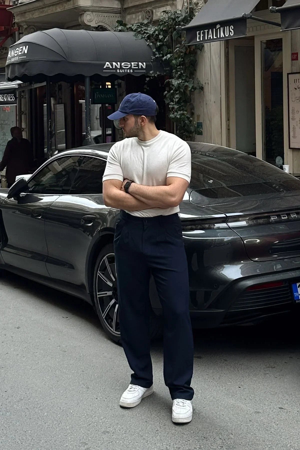 Kama Erkek Bisiklet Yaka Pamuk Regular Fit Kısa Kollu İnce Triko Tişört - Livio Ferri