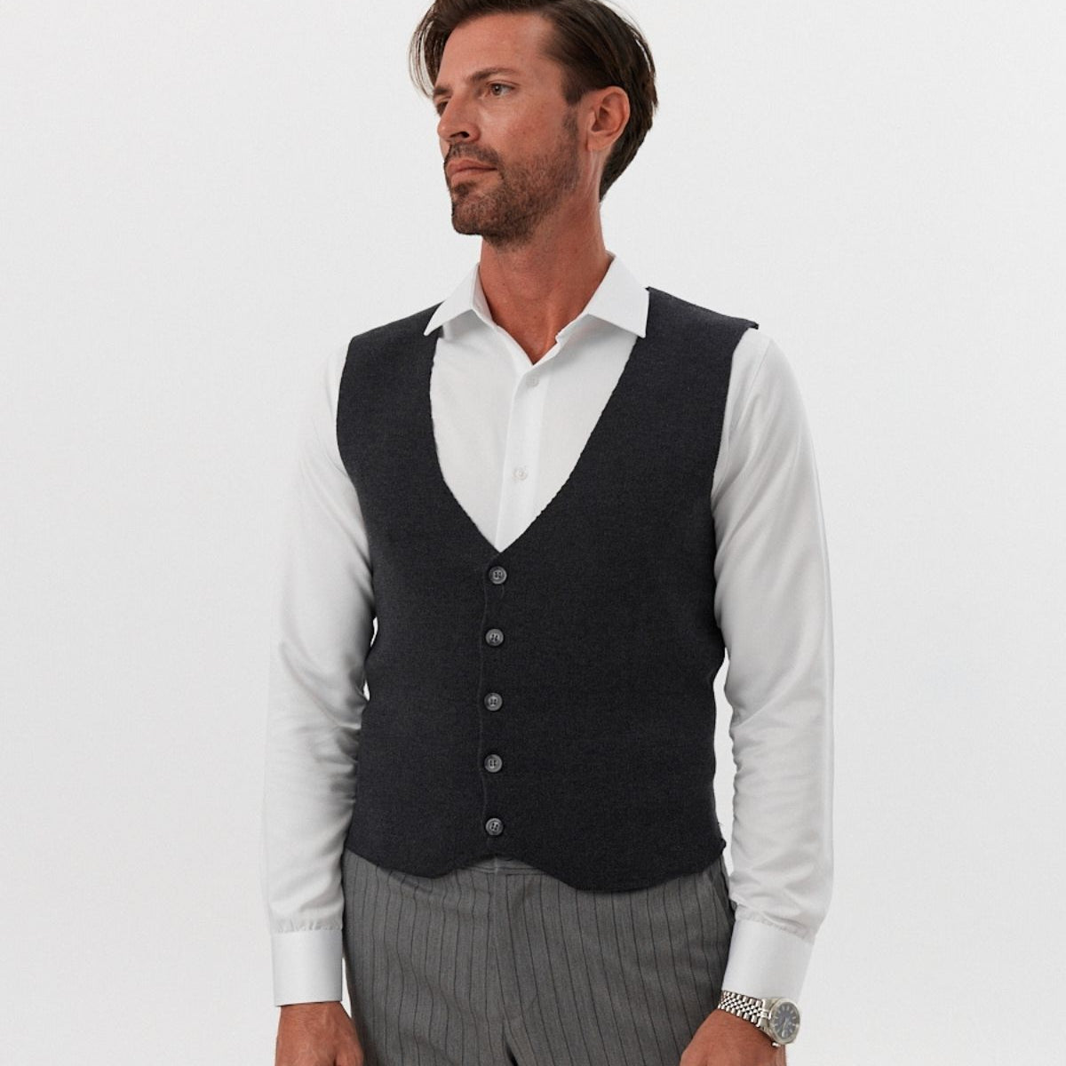 Klasik Pamuk fit kalıp Triko Klasik Yelek Kazak