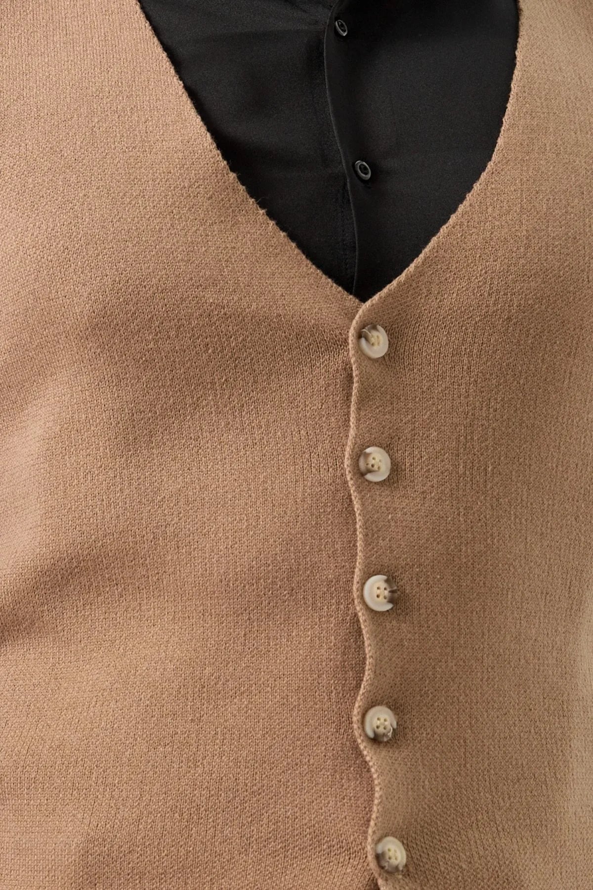 Klasik Pamuk fit kalıp Triko Klasik Yelek Kazak - Livio Ferri