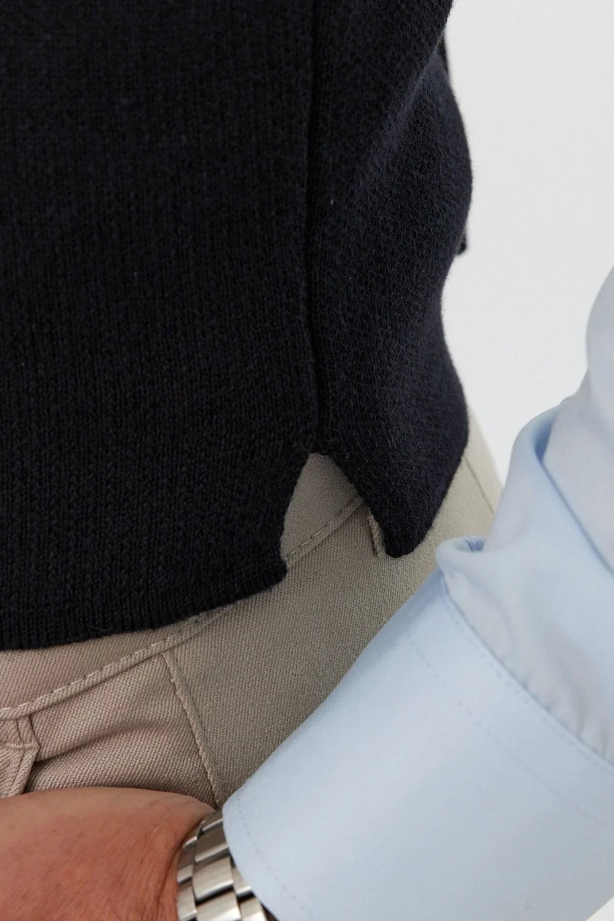 Klasik Pamuk fit kalıp Triko Klasik Yelek Kazak - Livio Ferri