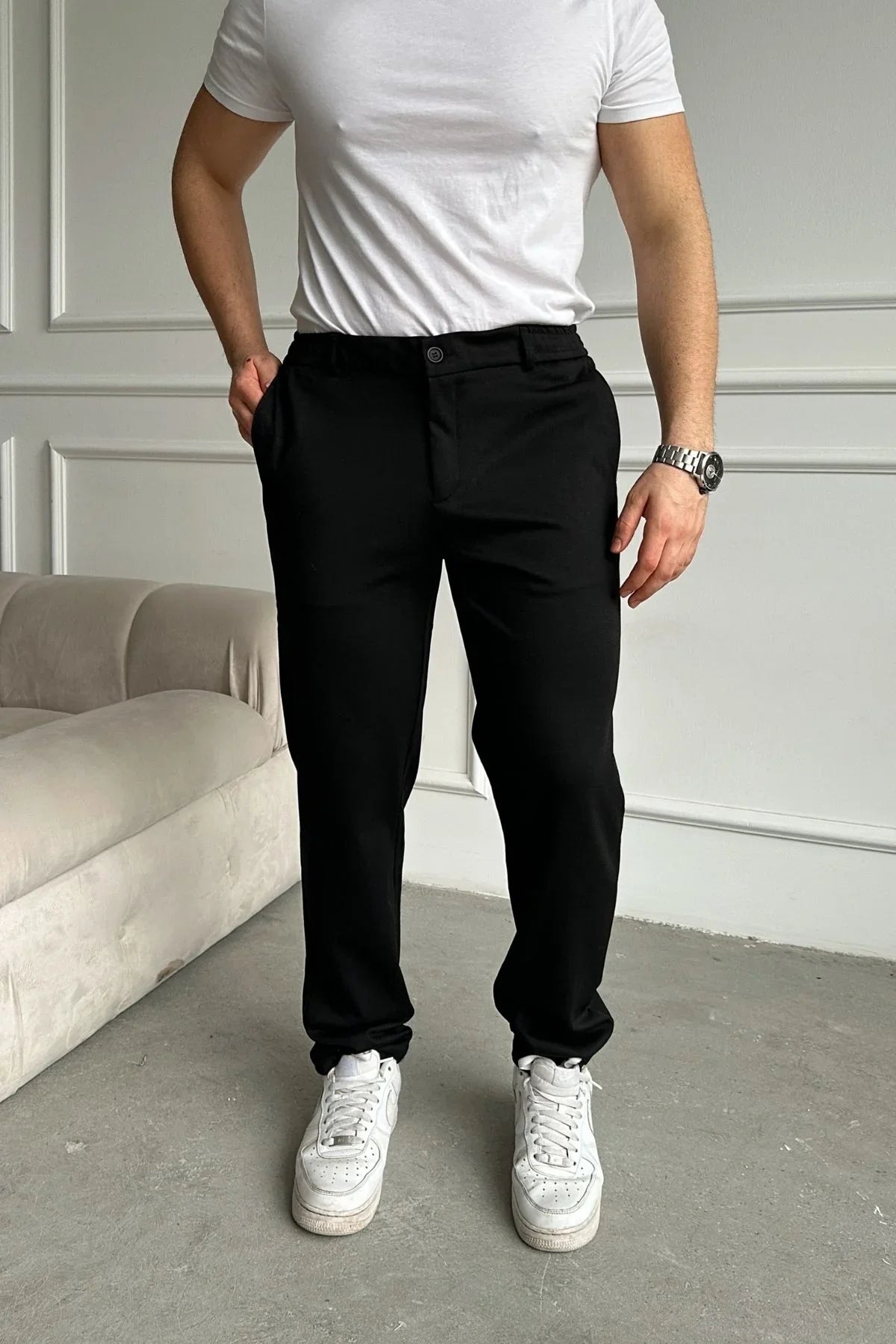 Kosa Erkek Beli Lastikli Likralı Süper Rahat İç Bağcıklı Jogger Pantolon - Livio Ferri