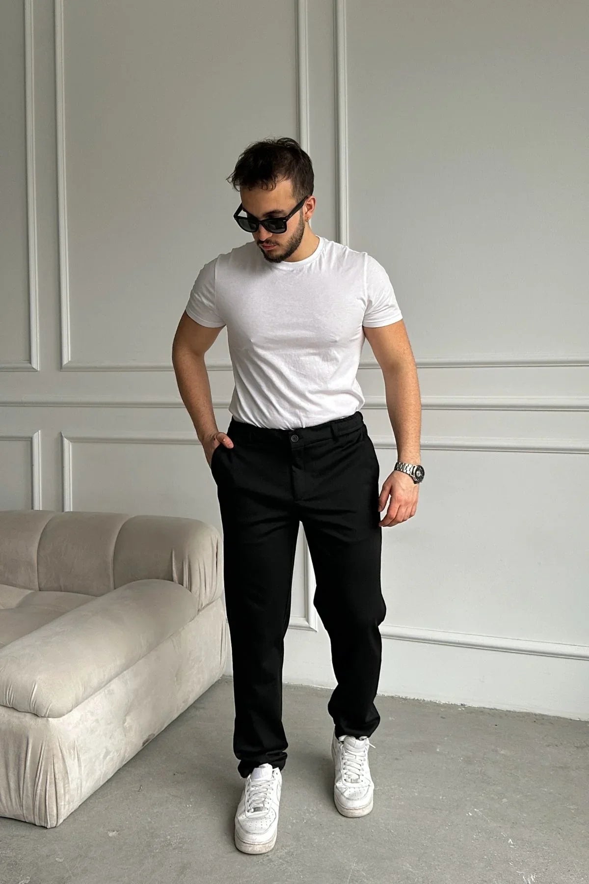 Kosa Erkek Beli Lastikli Likralı Süper Rahat İç Bağcıklı Jogger Pantolon - Livio Ferri