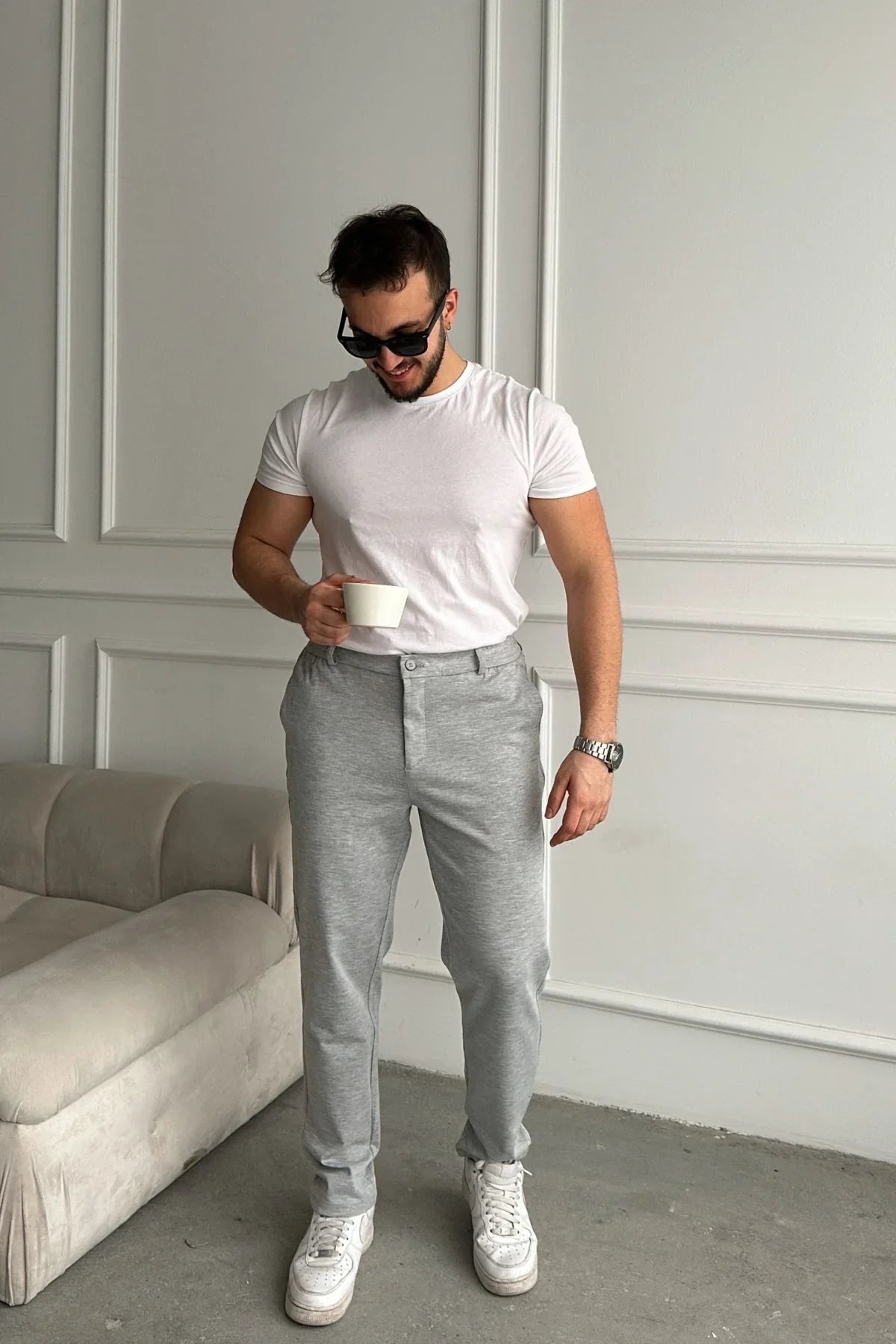 Kosa Erkek Beli Lastikli Likralı Süper Rahat İç Bağcıklı Jogger Pantolon - Livio Ferri