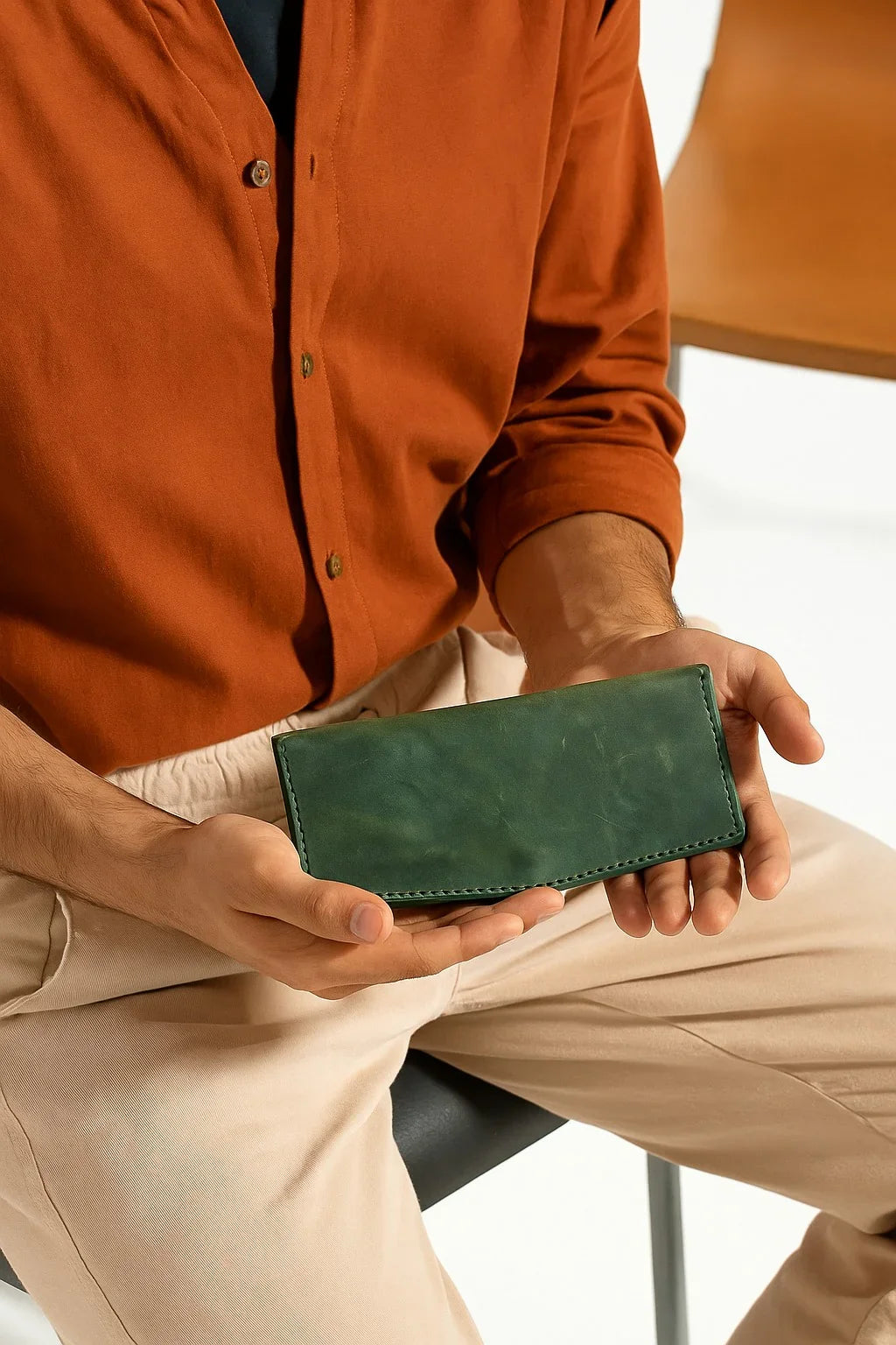 Molokai %100 Hakiki Deri El Yapımı Erkek Cüzdan Kartlık Bozuk Paralık - Livio Ferri