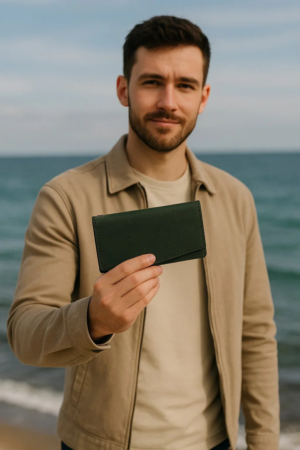 Molokai %100 Hakiki Deri El Yapımı Erkek Cüzdan Kartlık Bozuk Paralık - Livio Ferri