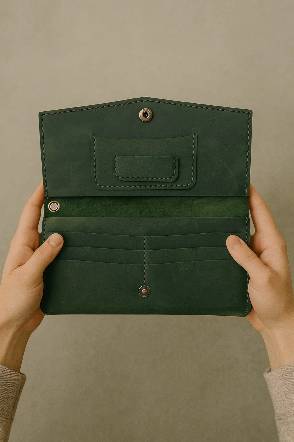 Molokai %100 Hakiki Deri El Yapımı Erkek Cüzdan Kartlık Bozuk Paralık - Livio Ferri