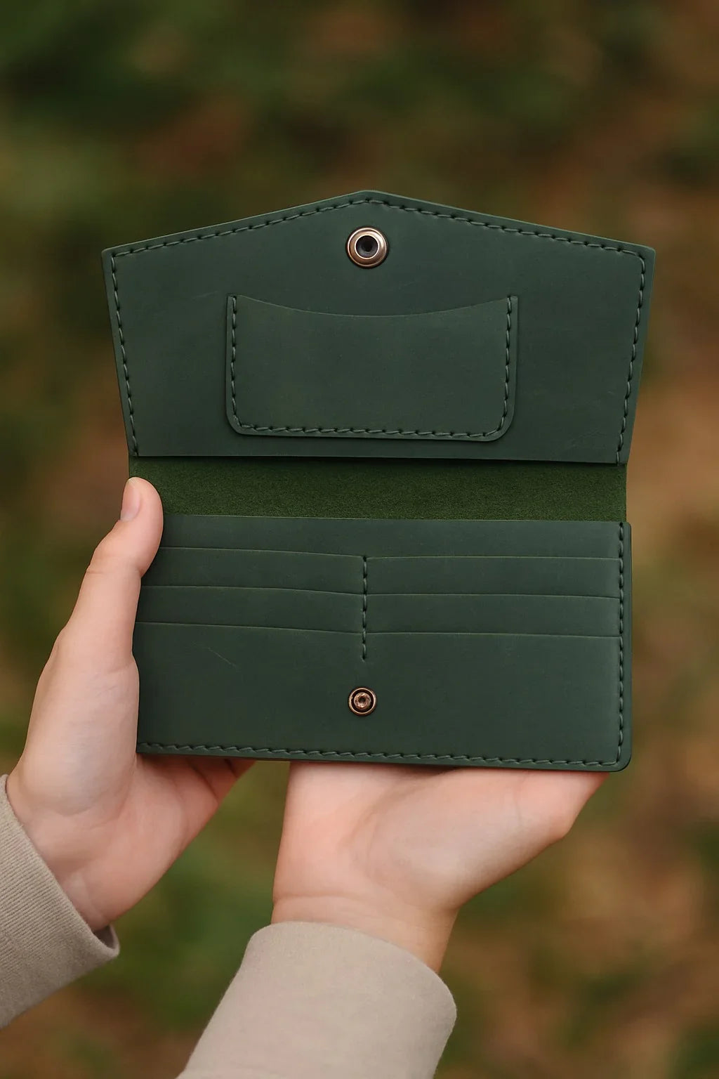 Molokai %100 Hakiki Deri El Yapımı Erkek Cüzdan Kartlık Bozuk Paralık - Livio Ferri