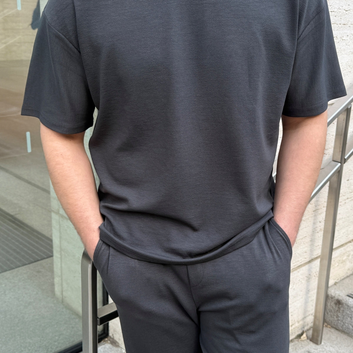 Morin Erkek Oversize Dökümlü Soft Touch Alt Üst Takım Set