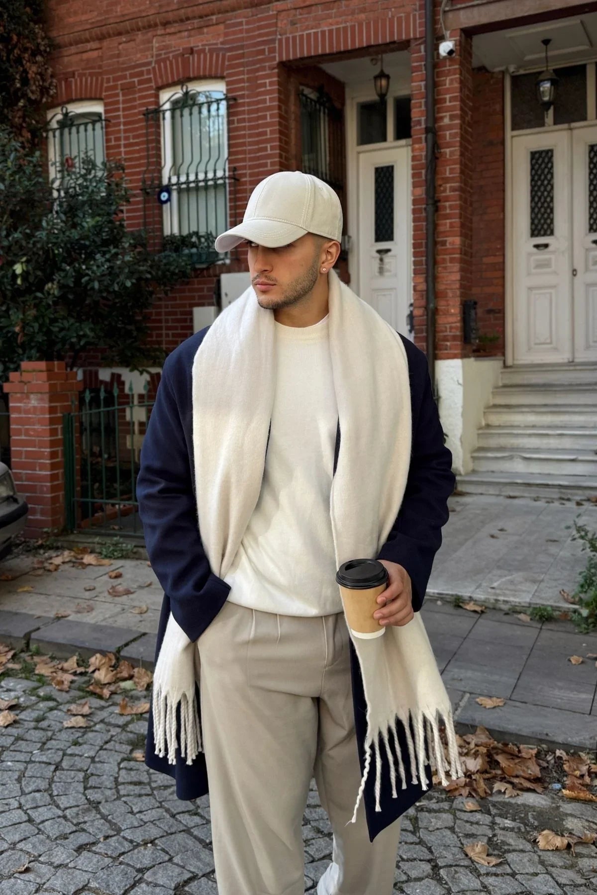 Ormos Sıcak Tutan Soft Touch Erkek Kaşkol Atkı - Livio Ferri