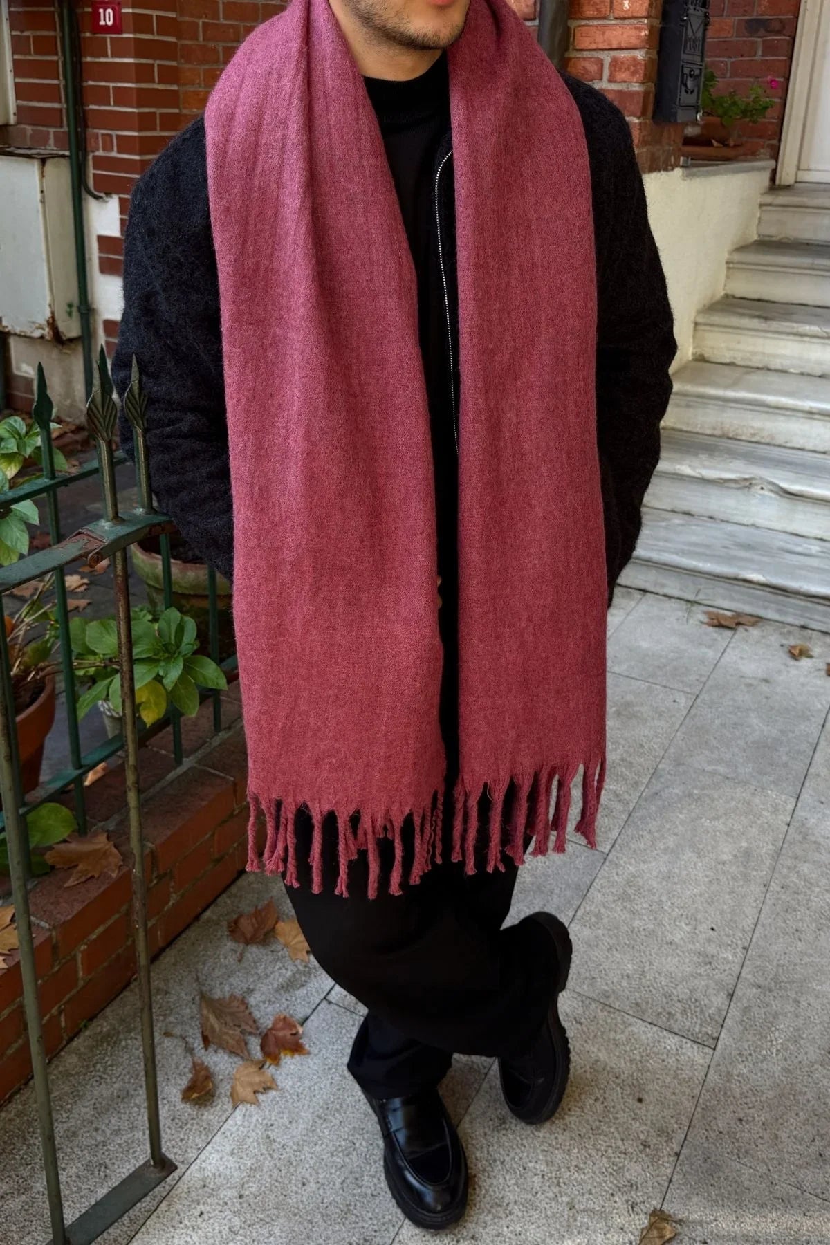 Ormos Sıcak Tutan Soft Touch Erkek Kaşkol Atkı - Livio Ferri