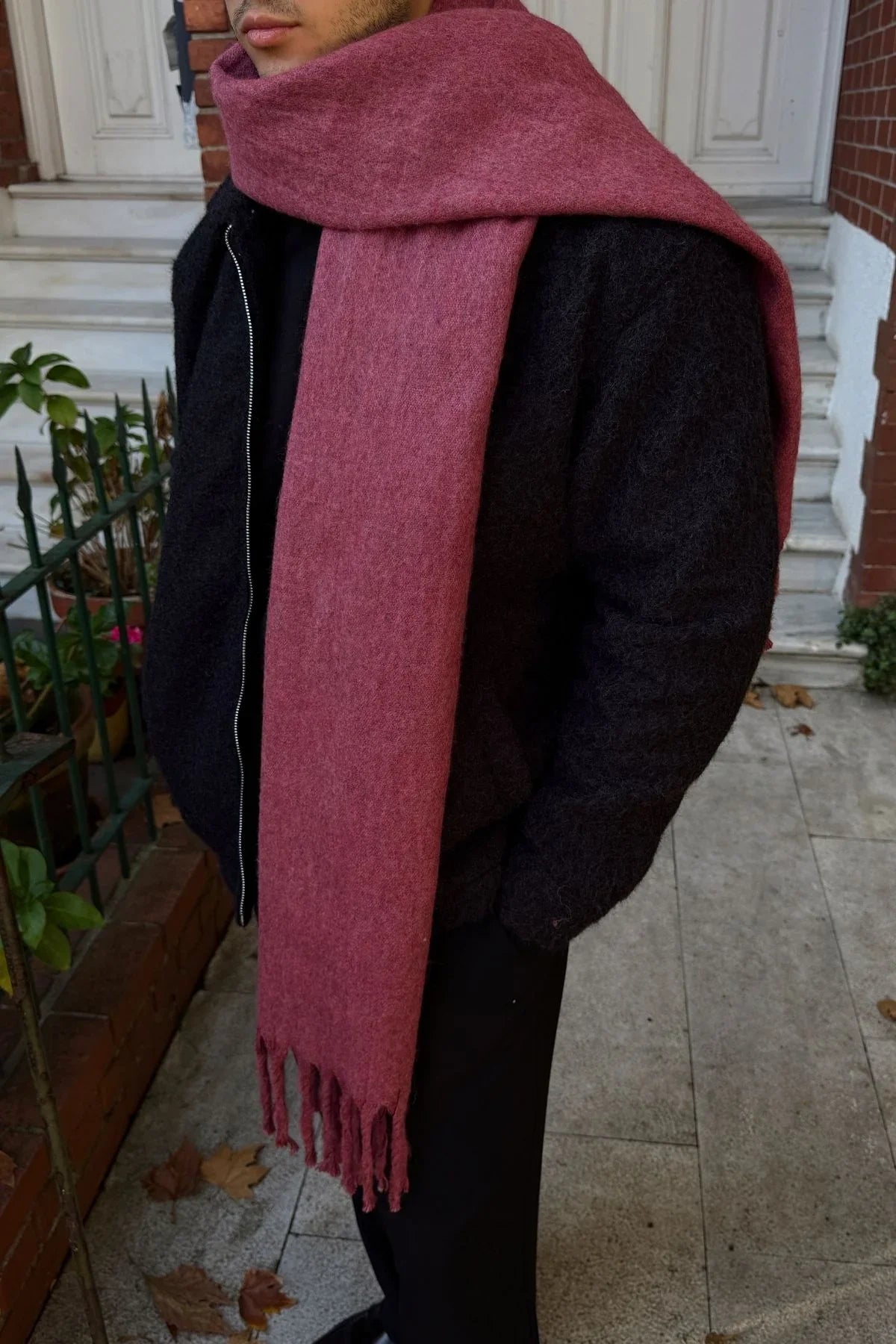 Ormos Sıcak Tutan Soft Touch Erkek Kaşkol Atkı - Livio Ferri