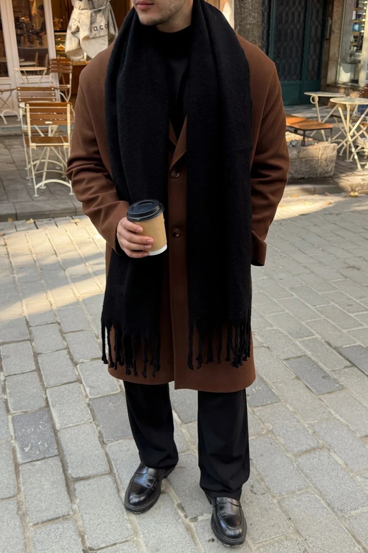 Ormos Sıcak Tutan Soft Touch Erkek Kaşkol Atkı - Livio Ferri